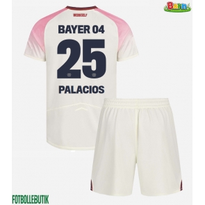 Bayer Leverkusen Exequiel Palacios #25 Bortaställ Barn 2025-26 Kortärmad (+ Korta byxor)